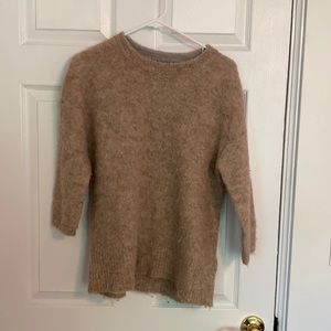 J. Crew Fuzzy Tan Sweater